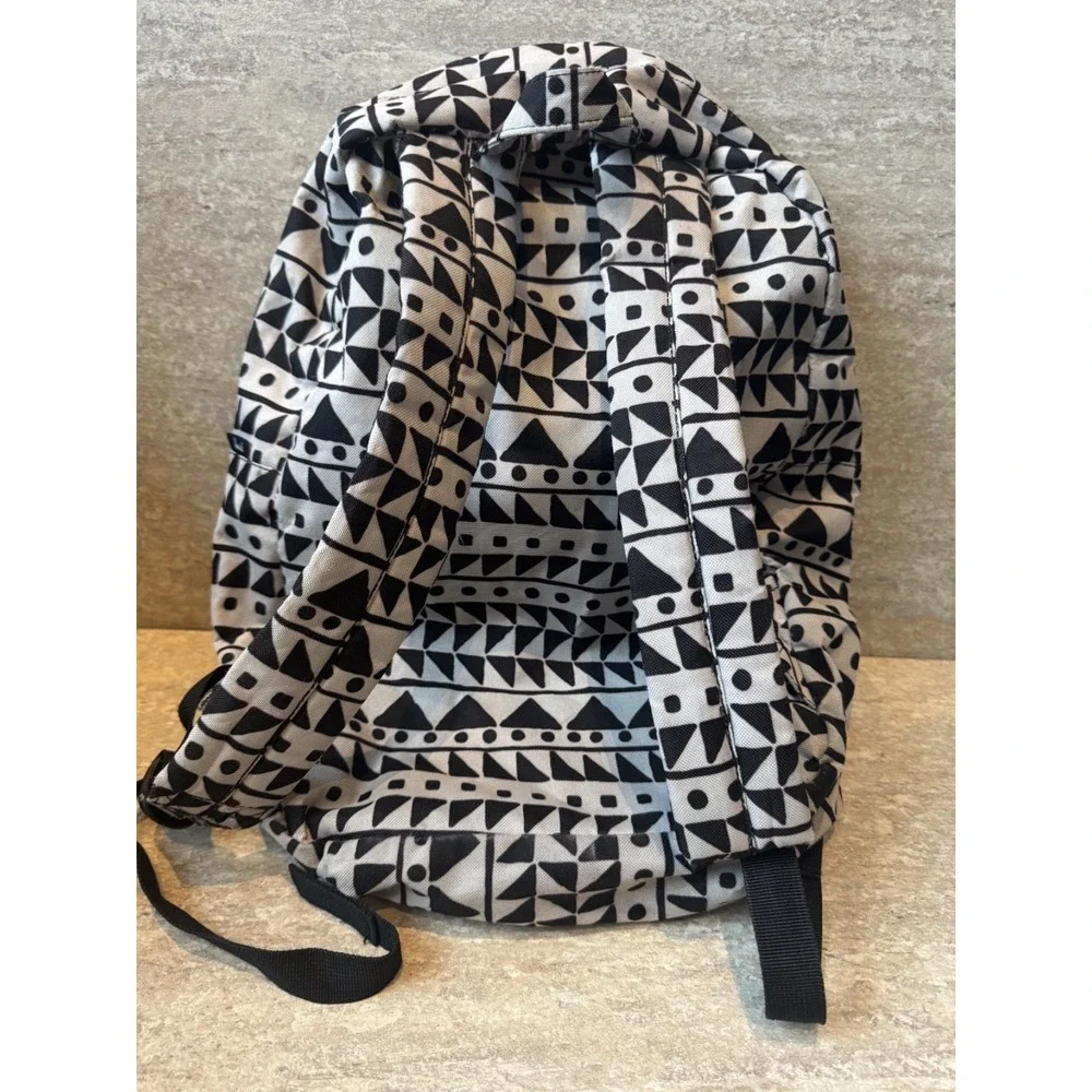 Herschel Backpack Black‎ and White Geometric Print Unisex Hiking Travel Biking